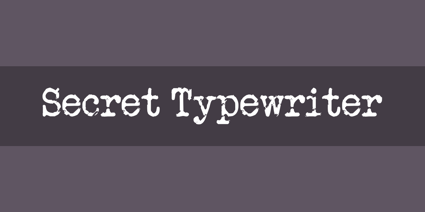 Пример шрифта Secret Typewriter #1